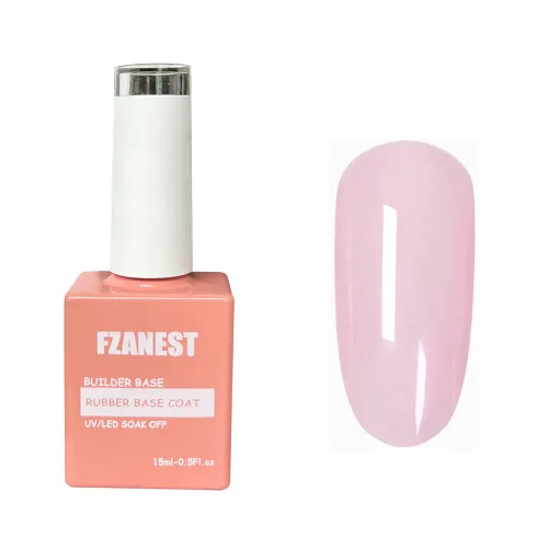 Miniatura 13 de FZANEST - Gel de base de goma para uñas, esmalte de uñas de gel transparente de formación, capa base de goma elástica, gel de extensión en una