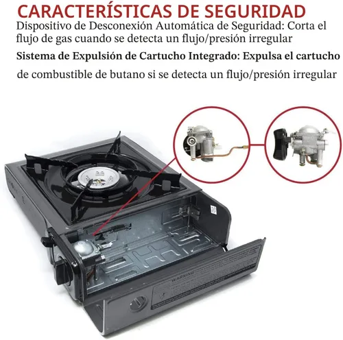 Miniatura 5 de Estufa portátil de butano Gas One con estuche: encendido automático, control preciso del calor - para acampar, tailgating y cocinar al aire libre