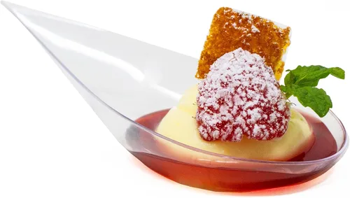 Miniatura 4 de 480 Estuche Platos Pequeños Transparentes para Aperitivos Mini Cucharas de Postre de Plástico de Grado Profesional Reciclables para Fiestas Bandeja
