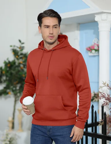Miniatura 2 de TACVASEN Sudadera deportiva con capucha para hombre, con forro polar, suave, casual, con bolsillo