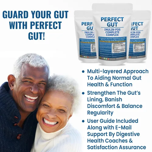 Miniatura 6 de Perfect Gut: Polvo de inulina FOS para la salud intestinal. Inulina prebiótica. Fibra de agave prebiótica única 95% FOS
