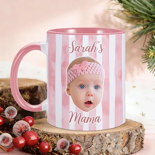 Taza de café personalizada con cara de bebé, taza personalizada con foto, nombre y título, cumpleaños, Navidad, día del padre, día de la madre, baby