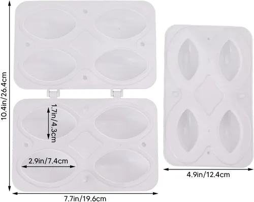 Miniatura 6 de Herramienta para hacer albóndigas para hacer albóndigas, ABS, alta resistencia, multiusos, lavavajillas (4 compartimentos)