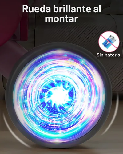 Miniatura 2 de Doselie Bicicleta de equilibrio para niños pequeños de 1 a 2 años, 4 ruedas, iluminación colorida con música, bicicleta de equilibrio para bebés