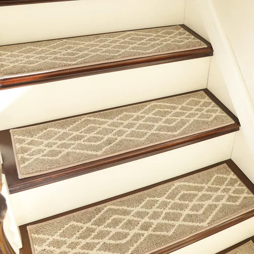 Miniatura 9 de COSY HOMEER Pisadas de Escalera Suaves Antideslizantes Alfombra 28inX9in Corredores de Escalera para Interiores para Escalones de Madera, Alfombras