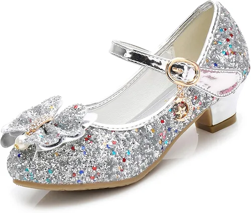Miniatura 13 de Cadidi Dinos Zapatos de vestir para niñas con tacón de fiesta de boda Mary Jane Princess Flower Shoes (bebé/niño pequeño/niño grande)
