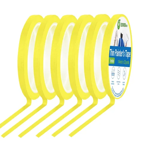 Miniatura 24 de EDSRDRUS Cinta Fina para Pintores 1/8, 1/4, 1/2 pulgada de Ancho Cinta para Pintor Cinta de Pintura, Cinta de Enmascarar, Cinta de Rayas, Cinta