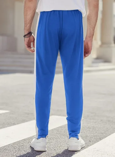 Miniatura 2 de JMIERR Pantalones deportivos para hombre con bolsillos con cremallera, pantalones deportivos ajustados para gimnasio, correr, entrenamiento
