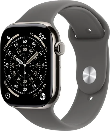Miniatura 21 de Apple Reloj inteligente de la serie 11 [GPS de 1.654 in] con caja de aluminio plateado con correa deportiva de niebla morada - S/M. Puntuación