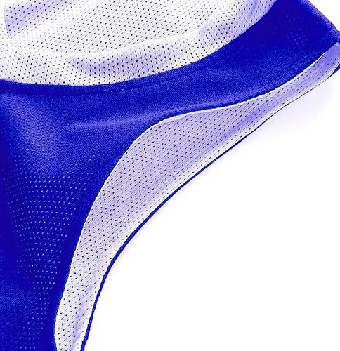 Miniatura 5 de LTHYTY Camisetas de baloncesto deportivas en blanco de malla reversible para rendimiento atlético, uniformes de equipo S-3XL