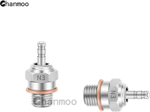 Miniatura 6 de 2 piezas 70117H Hot Glow Plugs No.3 N3 N4#3 #4 Spark Nitro Engine Parts Reemplazan OS para Traxxas Losi HPI Redcat HSP Himoto RC Car Truck Buggy (N3)