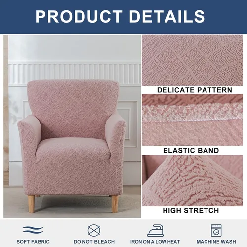 Miniatura 12 de HAOYONG - Funda elástica de terciopelo para silla de banquete, fundas para sillas de 1 pieza, fundas para sillones de sofá, funda suave para sillón