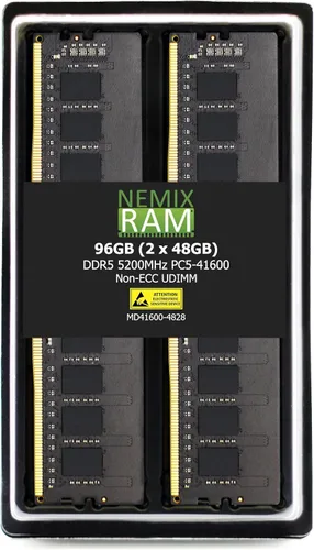Miniatura 10 de NEMIX RAM 16 GB (1 x 16 GB) DDR5 5200 MHZ PC5-41600 1Rx8 1.1V 288-PIN sin ECC sin búfer UDIMM memoria de PC de escritorio compatible con ASRock Z790