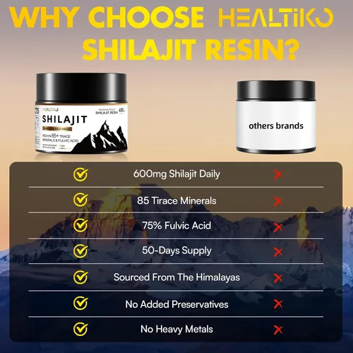 Miniatura 4 de Resina Shilajit, Shilajit orgánica del Himalaya, 600 mg de potencia de grado oro, Shilajit para hombres y mujeres con más de 85 minerales y ácido