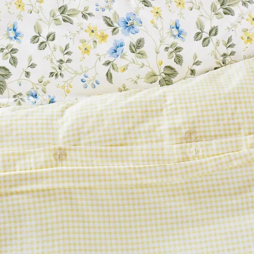 Miniatura 8 de Laura Ashley Inicio - Juego de funda de edredón tamaño individual, ropa de cama reversible de satén de algodón con funda a juego, decoración