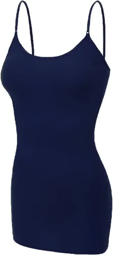 Miniatura 64 de Emmalise Camisola larga casual básica para mujer, con tirantes ajustables, top en capas
