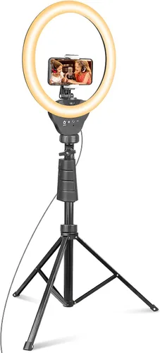 Miniatura 2 de UBeesize Anillo de luz para selfie de 12" con trípode Pro S para teléfono
