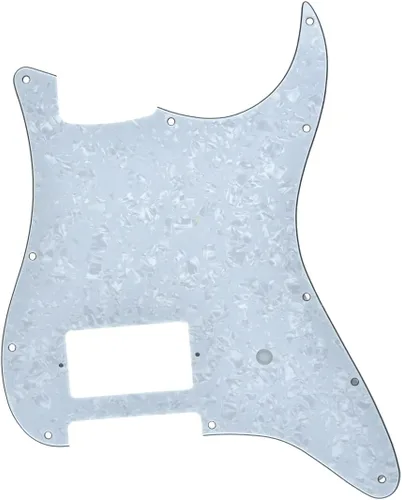 Miniatura 12 de KAISH - Golpeador de guitarra con 11 agujeros, estilo ST/Strat, un humbucker, para Delonge Stratocaster/Strat, color perla envejecida