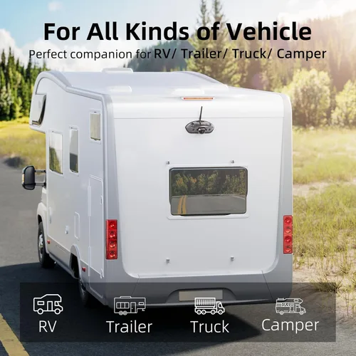 Miniatura 2 de eRapta Sistema inalámbrico de cámara de respaldo RV para Furrion con monitor de 5 pulgadas 1080P, 1 cámara trasera, visión amplia, grabación