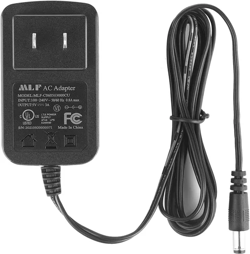 Miniatura 7 de Adaptador de fuente de alimentación de CA a CC 5V 3A, enchufe 0.217 in x 0.083 in, UL enumeró FCC