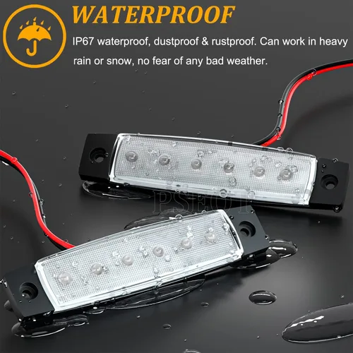 Miniatura 4 de PSEQT Luces LED de navegación para barco, interior marino, tira de luz de cortesía, cubierta de popa, iluminación de cabina de 3.8 pulgadas, 6 LED