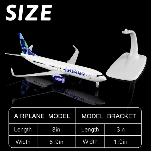 Miniatura 4 de 1:300 Escala Jetblue 737 Modelos de aviones Modelo de avión Fundido a troquel de aleación
