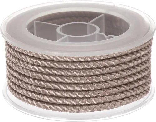 Miniatura 38 de HARFINGTON Cordón de hilo de nailon para cuentas de 0.063 in, cuerda de nailon trenzado extrafuerte para manualidades, pulseras, joyería, Negro