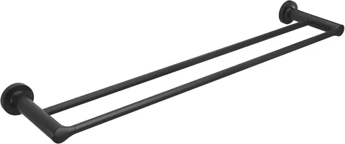 American Standard 7105224.243 Studio S - Toallero doble de 24 pulgadas, negro mate Mate negro