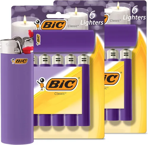 Miniatura 12 de BIC Encendedor clásico maxi de bolsillo, azul, paquete de 12 (el embalaje puede variar)