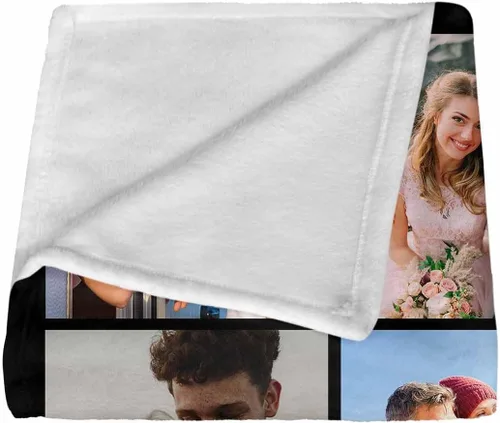 Miniatura 5 de Manta personalizada con foto y texto, mantas personalizadas con 20 fotos, manta personalizada usando mis propias imágenes, regalos conmemorativos 20