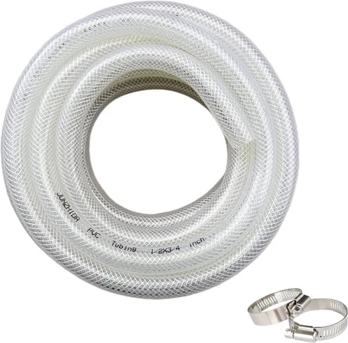 Tubo de PVC transparente trenzado de alta presión de 1/2 pulgada de diámetro interior x 3/4 pulgadas de diámetro exterior de 25 pies, tubo de vinilo
