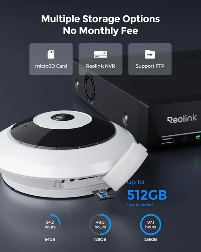 Miniatura 8 de REOLINK Cámara IP PoE de 6MP con vista de ojo de pez de 360°, vigilancia para seguridad del hogar/oficina, detección inteligente de humanos