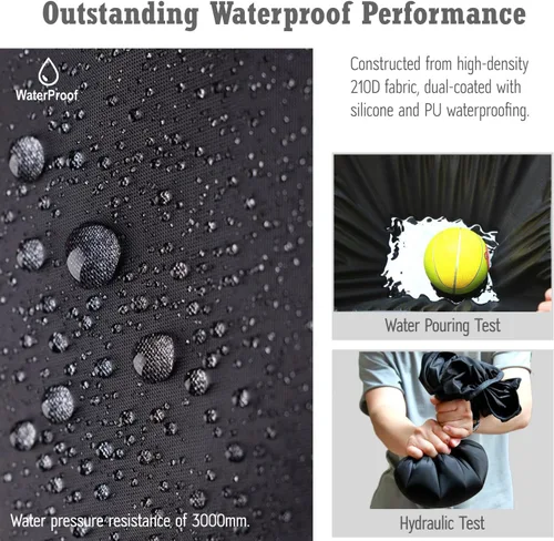 Miniatura 3 de Cubierta impermeable para mochila de lluvia (15-90L), cubierta de nylon resistente con sistema de cierre doble ajustable actualizado y bolsa de Azul