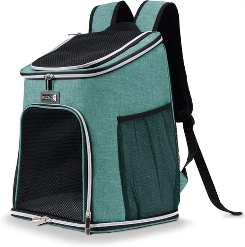 Miniatura 10 de BAGLHER Mochila transportadora para gatos, transportadora de malla para perros medianos y pequeños, gatos, cachorros, gatitos, conejitos de hasta 18
