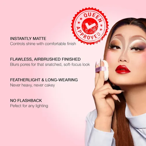 Miniatura 3 de Kimchi Chic Beauty Puff Puff Pass Set y polvo fijador Bake para maquillaje, borla de polvo facial suelto extra esponjoso, maquillaje facial suave