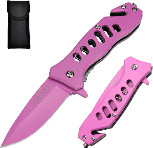 Miniatura 17 de ALBATROSS EDC - Navaja táctica plegable de bolsillo genial y afilada, cuchillos de apertura asistida por resorte SpeedSafe con bloqueo de línea