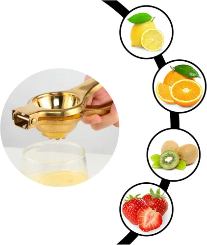 Miniatura 5 de Exprimidor de limón de acero inoxidable Exprimidor de mano Prensa de cítricos Exprimidor de limas Manual de metal para naranjas, uvas, herramienta