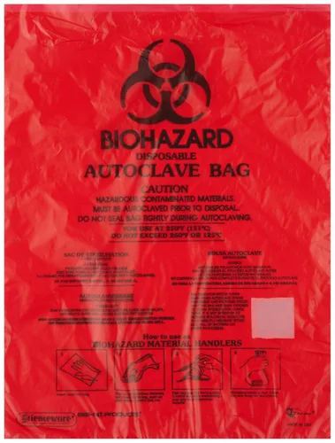 SP Bel-Art 131660001 - Bolsas de riesgo biológico para bancos, 0.001 in de grosor, capacidad de 0.43 galones, polietileno rojo (paquete de 1000)