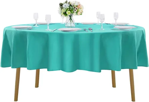 Miniatura 106 de Cupuamon - Mantel rectangular de 60 x 84 pulgadas, tela de poliéster lavable para decoración de bodas, fiestas, cenas y banquetes
