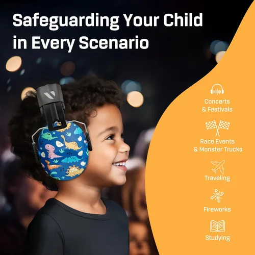 Miniatura 4 de Vanderfields - Protectores de oídos para niños, orejeras con cancelación de ruido, auriculares para niños, autismo, niños pequeños, niños Club