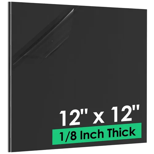 Miniatura 14 de Hoja de plástico ABS de 1/8 de pulgada de grosor - 12" x 12", tablero termoplástico rígido negro, superficie dual (texturizada y lisa) para señales