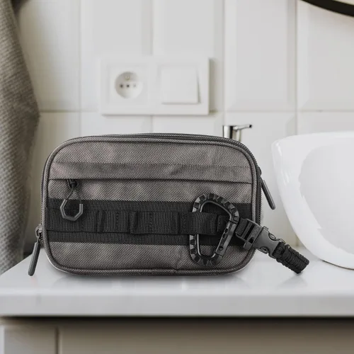Miniatura 2 de Fitdom Estuche Táctico de Aseo Kit Dopp para Hombre. Perfecto para Viaje y Almacenamiento. Se Adapta a Cosméticos Grandes y Pequeños, Maquillaje