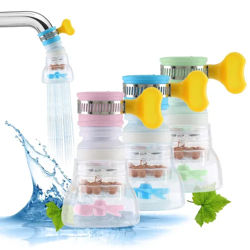 3 filtros portátiles de montaje en grifo filtro de agua purificada, grifo de filtro de agua ajustable que elimina las impurezas de agua dura