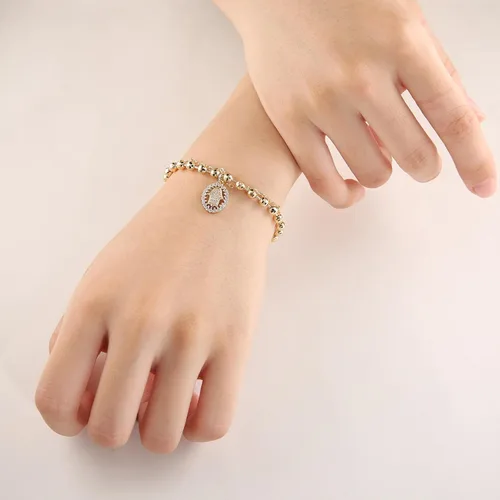 Miniatura 32 de HZMAN Pulsera de cruz con cuentas de rosario virgen de Guadalupe ajustable para mujer, regalo de joyería