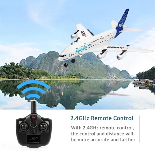 Miniatura 6 de GoolRC Avión RC, WLtoys XK A120 A380 Modelo de Avión Aircar, Avión de Control Remoto 3CH 2.4G, Aeronave RC EPP de Ala Fija RTF Juguete para Adultos