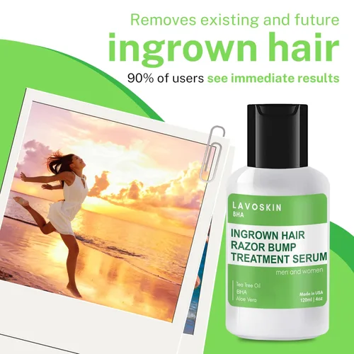 Miniatura 2 de Lavo Tea Tree Gel con ácido salicílico - MEJOR Tratamiento para vellos encarnados - Elimina topetones de la maquinilla de afeitar y quemaduras