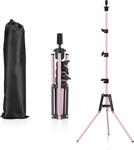 Miniatura 9 de Soporte de cabeza de maniquí Pet Baby, soporte de peluca ajustable, soporte de cabeza de maniquí de metal reforzado para formación de cosmetología