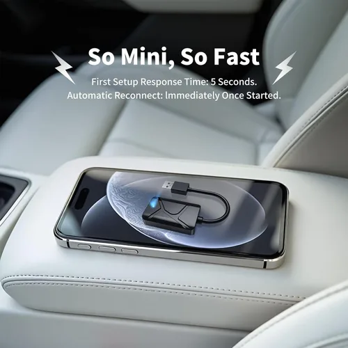 Miniatura 4 de Adaptador Carplay inalámbrico 2 en 1, convertidor con cable a adaptador inalámbrico para Apple iPhone y Android Auto, conexión automática Plug &