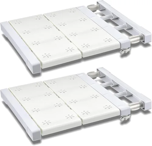 Gerrii 2 Piezas Barra de Tensión de Estante de Armario Expandible Organizador de Casillero Rack de Almacenamiento de Metal Ajustable Divisor