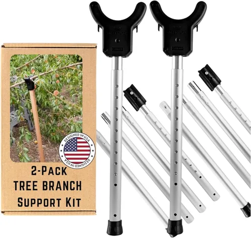 Miniatura 10 de Muletas de Árbol (Paquete de 10) – Soporte Duradero para Ramas de Árboles Frutales – Previene Roturas por Fruta Pesada o Nieve – Se Adapta a Madera